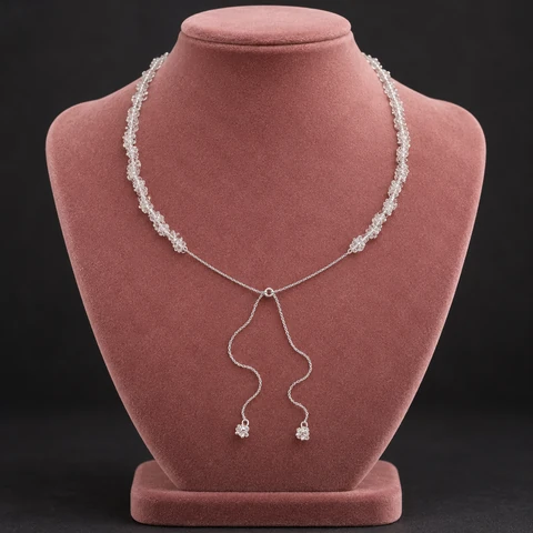 The Adrienne Waltz Necklace on a jewelry display — AI-generated styling preview
