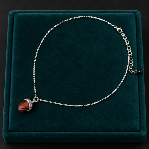 The Philomène Serenade Necklace on a jewelry display — AI-generated styling preview