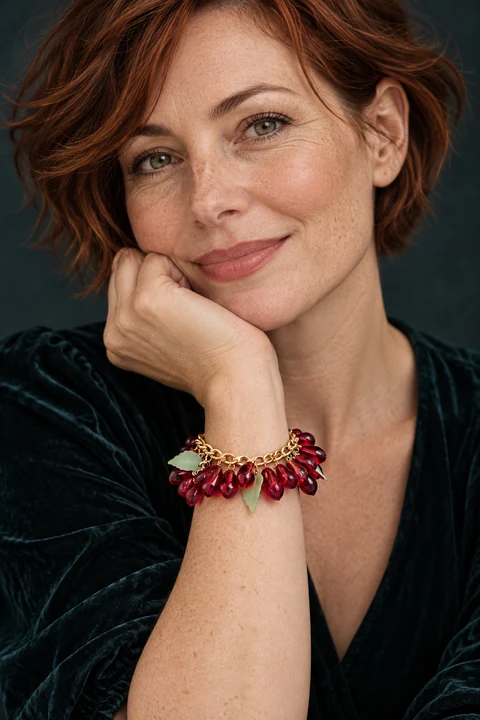 The Bérénice Waltz Bracelet worn on a model — AI-generated styling preview