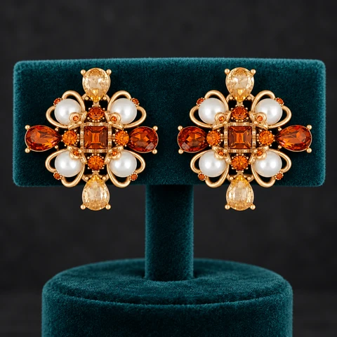 The Arielle Sonata Earrings on a jewelry display — AI-generated styling preview
