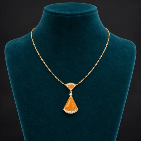 The Mathilde Rhapsody Necklace on a jewelry display — AI-generated styling preview