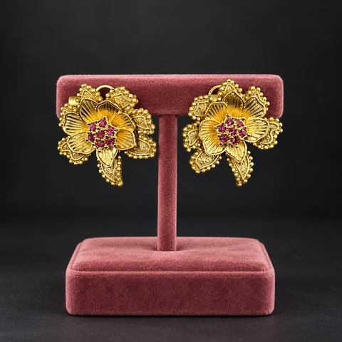 The Isabelle Nocturne Earrings on a jewelry display — AI-generated styling preview