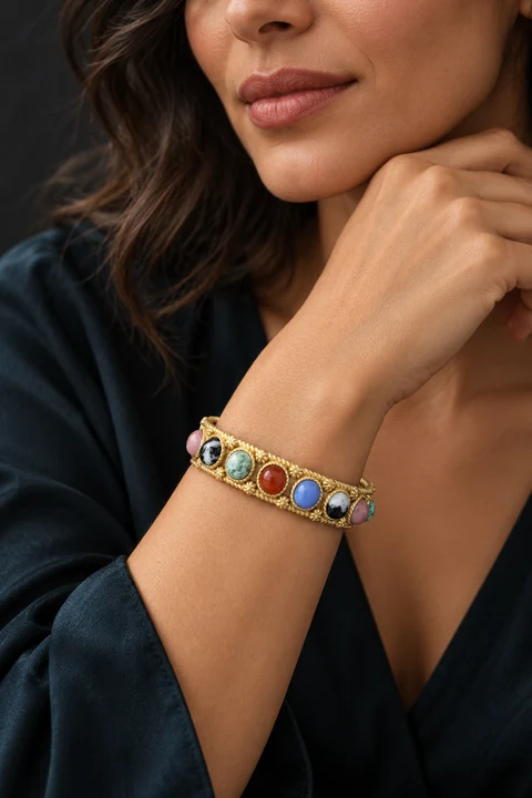 The Roxane Serenade Bracelet worn on a model — AI-generated styling preview