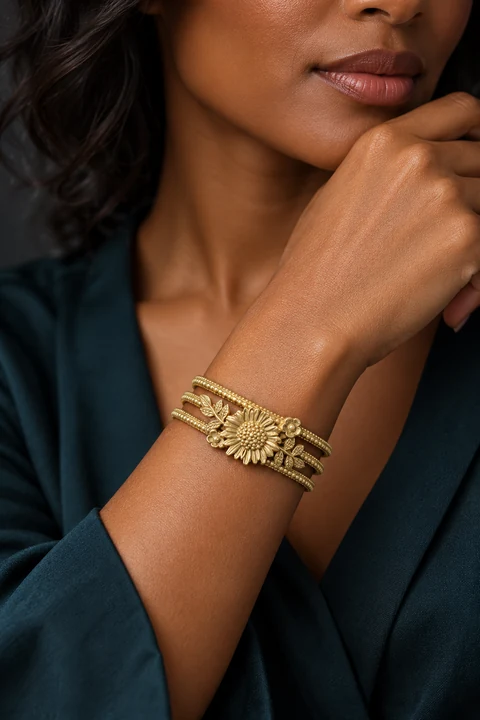 The Élise Jardin Bracelet worn on a model — AI-generated styling preview